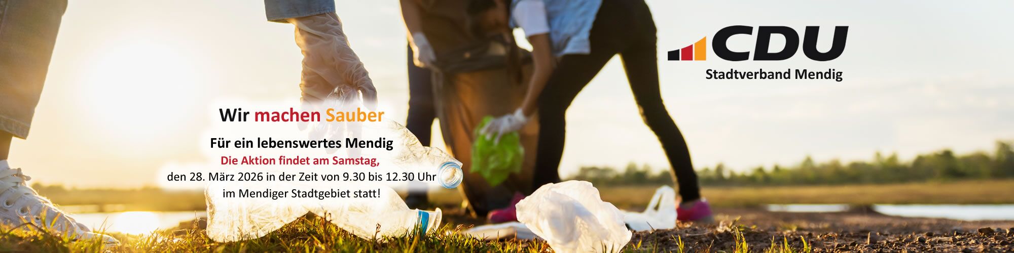 Die CDU Mendig lädt zur Müllsammelaktion ein