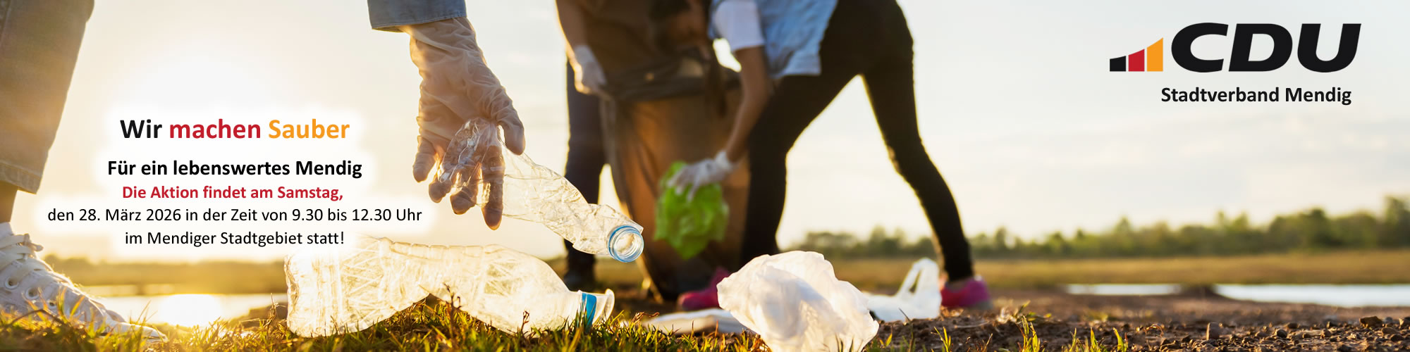 Die CDU Mendig lädt zur Müllsammelaktion ein